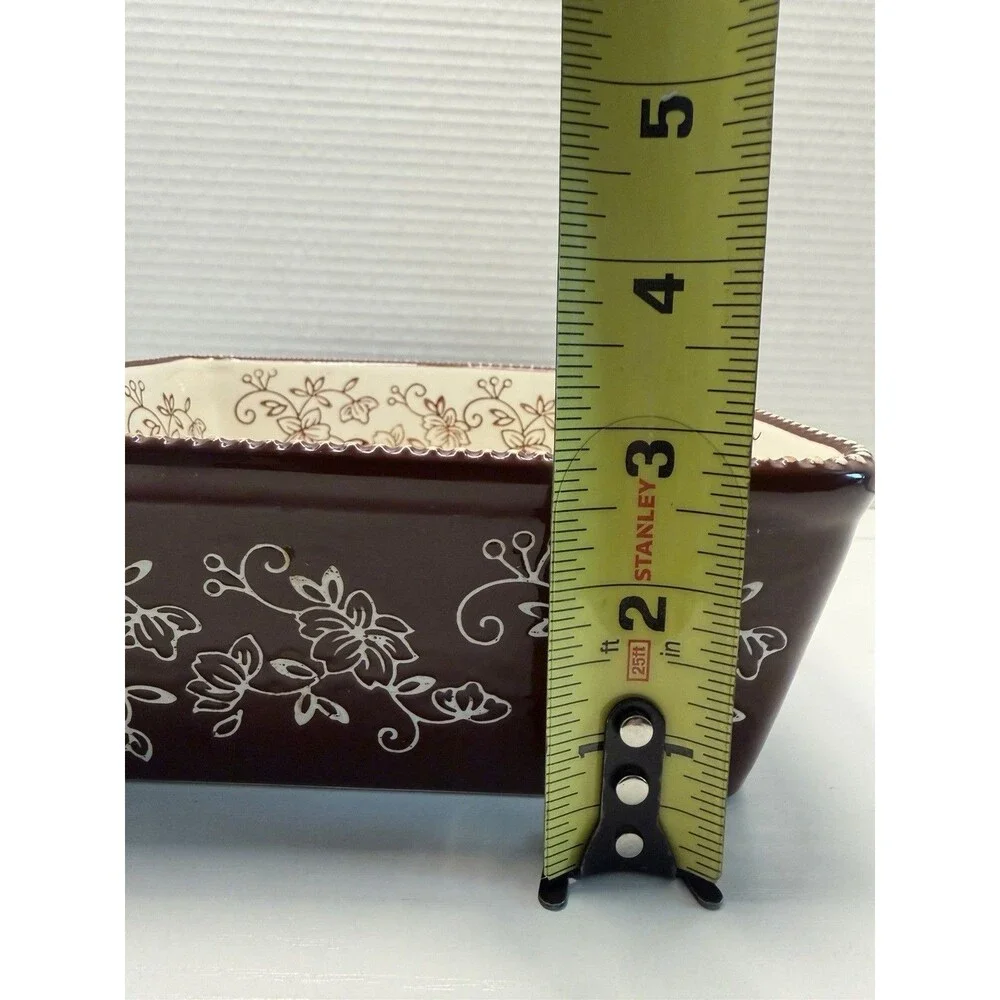 Temp-tations by Tara Brown Floral Lace Ovenware Square Dish with Metal Rack
